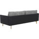 Ashi Nash Zebra / Coal Black Sofa